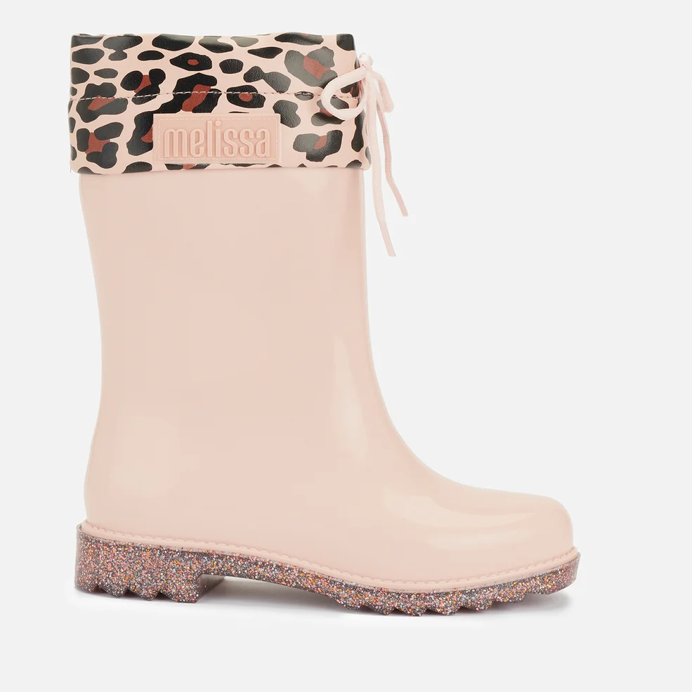 Mini Melissa Kids' Rain Boots Print - Blush Glitter Image 1