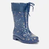 Mini Melissa Kids' Rain Boots Print - Navy Fleck - Image 1