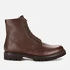 Grenson Men's Hadley Grained Leather Lace Up Boots - Dark Brown - Image 1