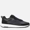 BOSS Men's Titanium Runn Leather Suede Running Style Trainers - Black - Image 1