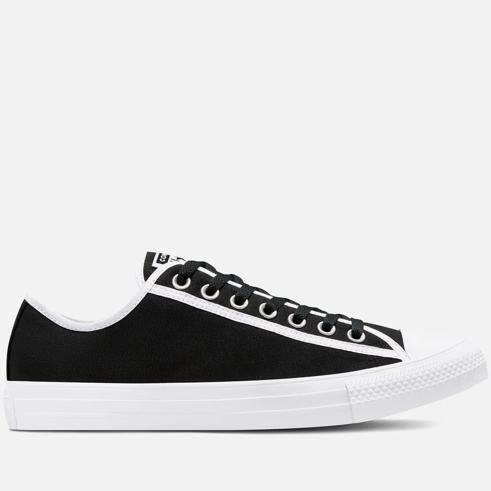 Converse Men's Chuck Taylor All Star Between The Lines Ox Trainers - Black/White/White Image 1