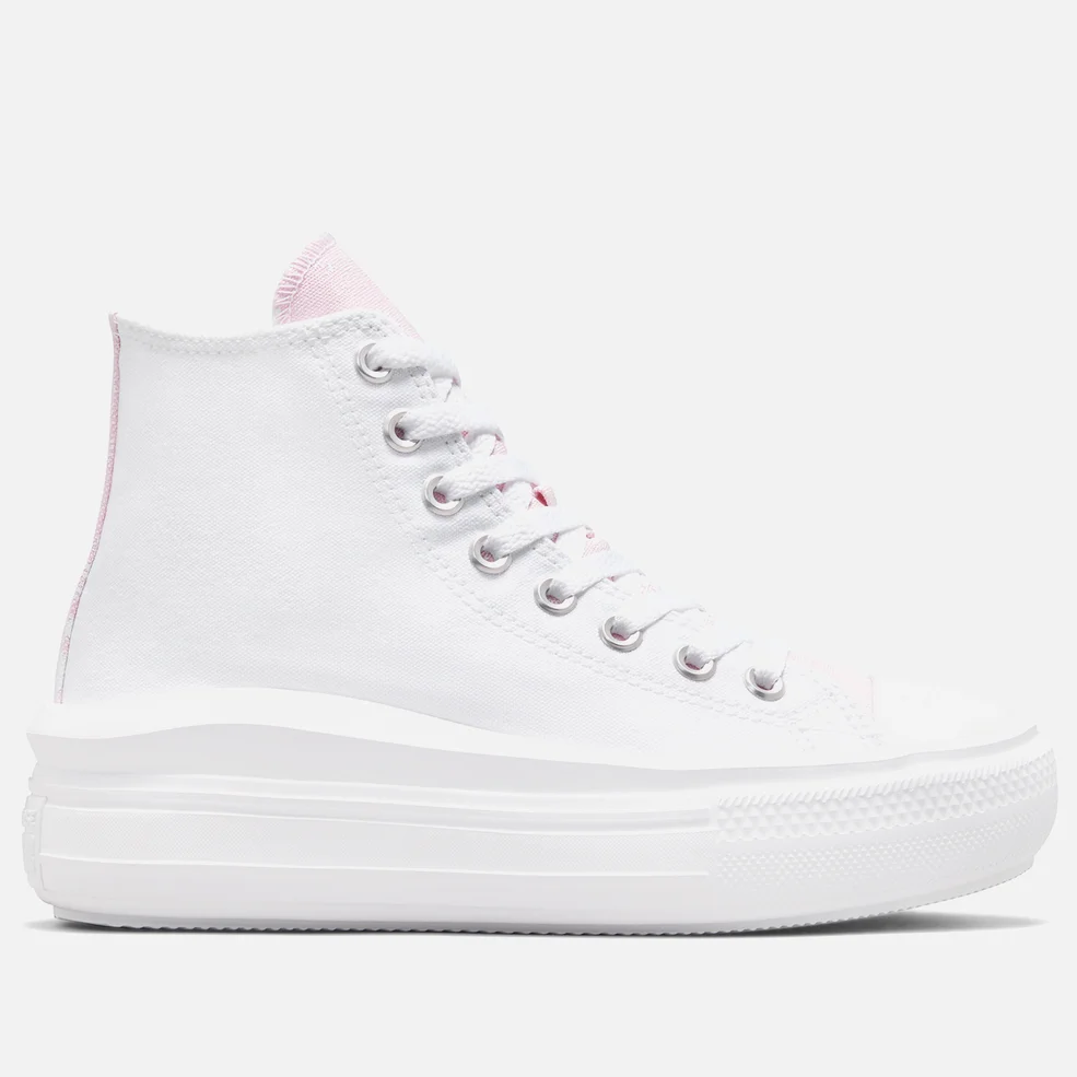 Converse Women's Chuck Taylor All Star Hybrid Floral Move Hi-Top Trainers - White/Pink Foam/White Image 1