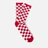 Vans Men's Checkerboard Crew Socks - Red/White Check - Image 1