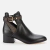 MICHAEL Michael Kors Women's Britton Leather Heeled Ankle Boots - Black/Brown - Image 1