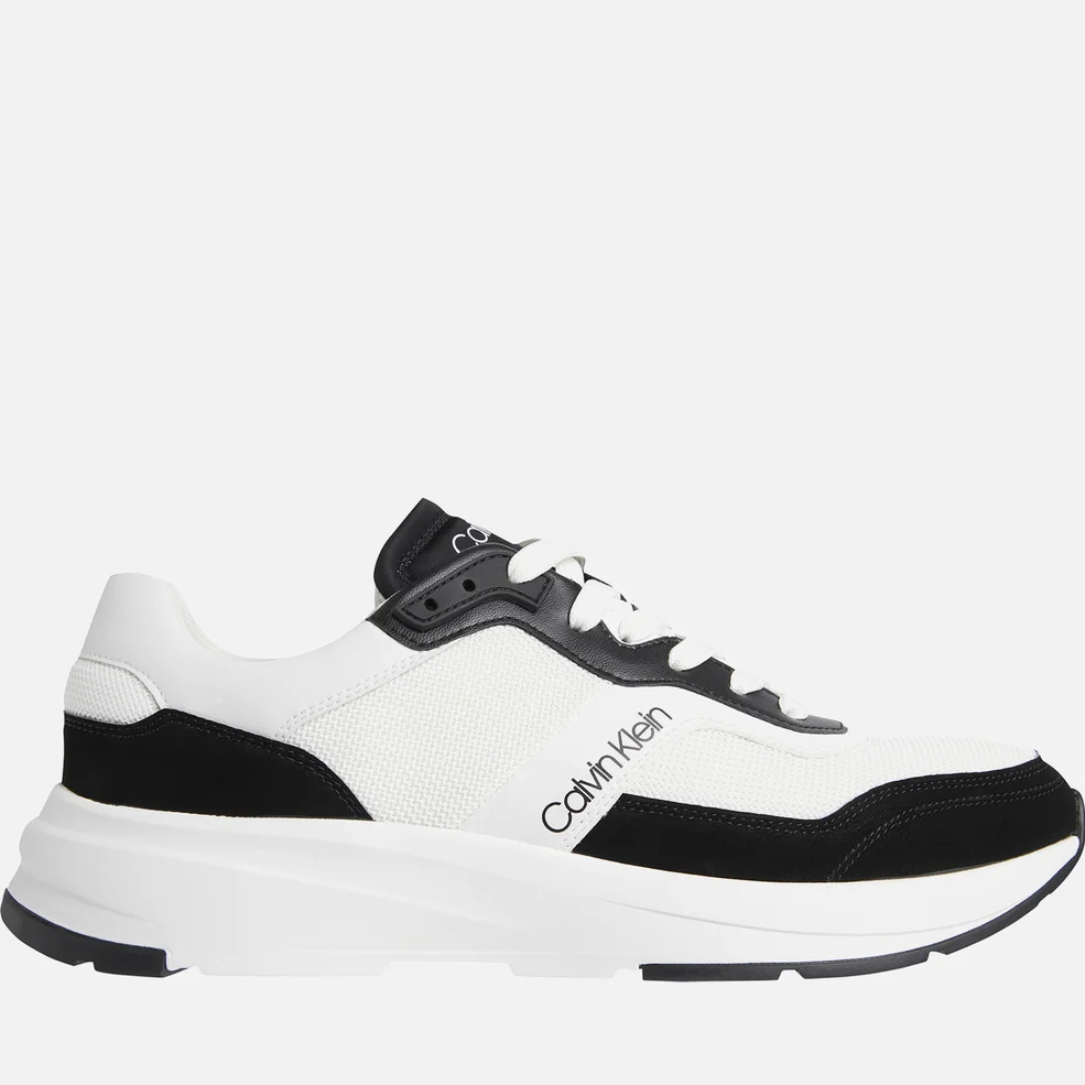 Calvin Klein Men's Low Top Running Style Trainers - White/Black Image 1