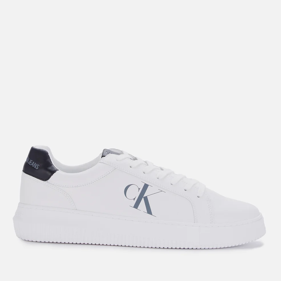 Calvin Klein Jeans Men's Chunky Leather Cupsole Trainers - Bright White Image 1
