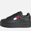 Tommy Jeans Women's Flag Leather Flatform Trainers - Black - Image 1