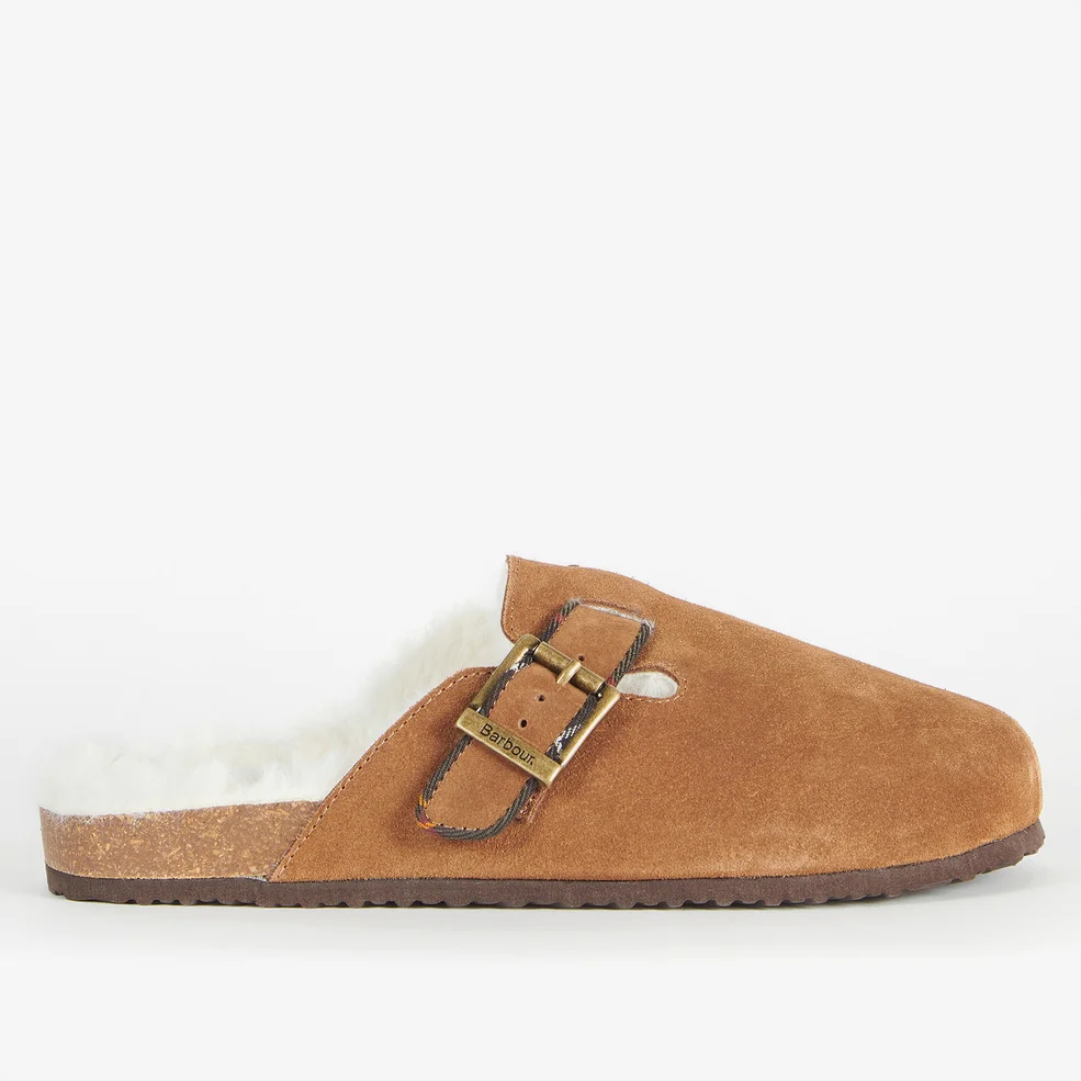 Barbour Women's Nellie Suede Mules Slippers - Camel Image 1
