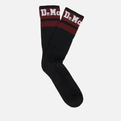 Dr. Martens Athletic Logo Socks - Black/Cherry Red