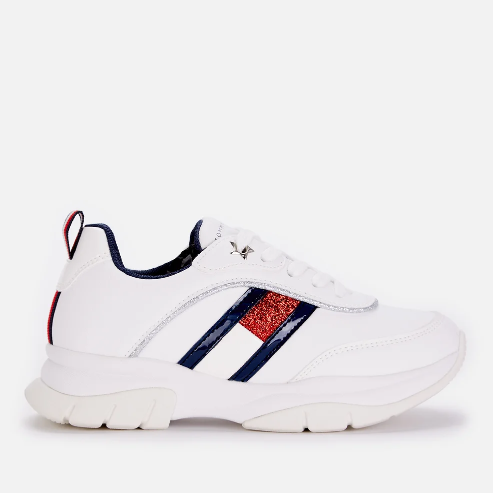 Tommy Hilfiger Girls' Low Cut Lace-Up Sneaker White White Image 1