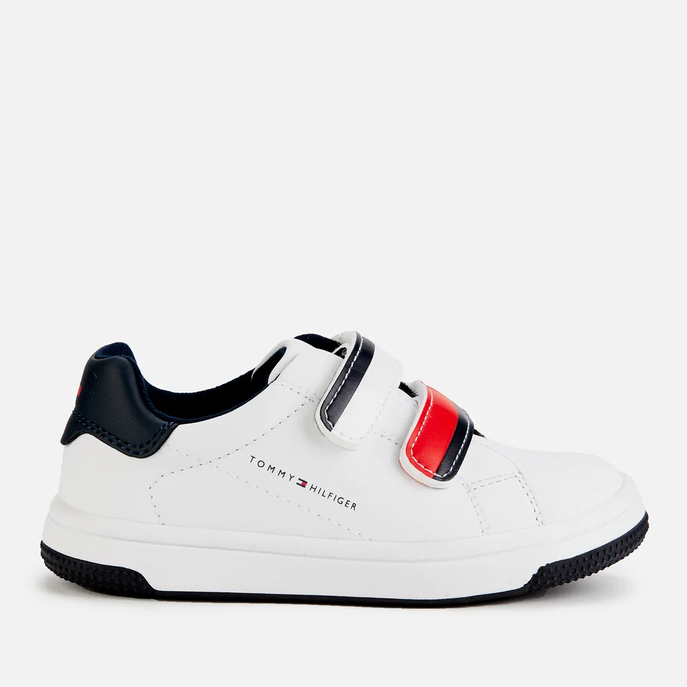 Tommy Hilfiger Boys' Low Cut Velcro Sneaker White/Bl White/Blue/Red Image 1