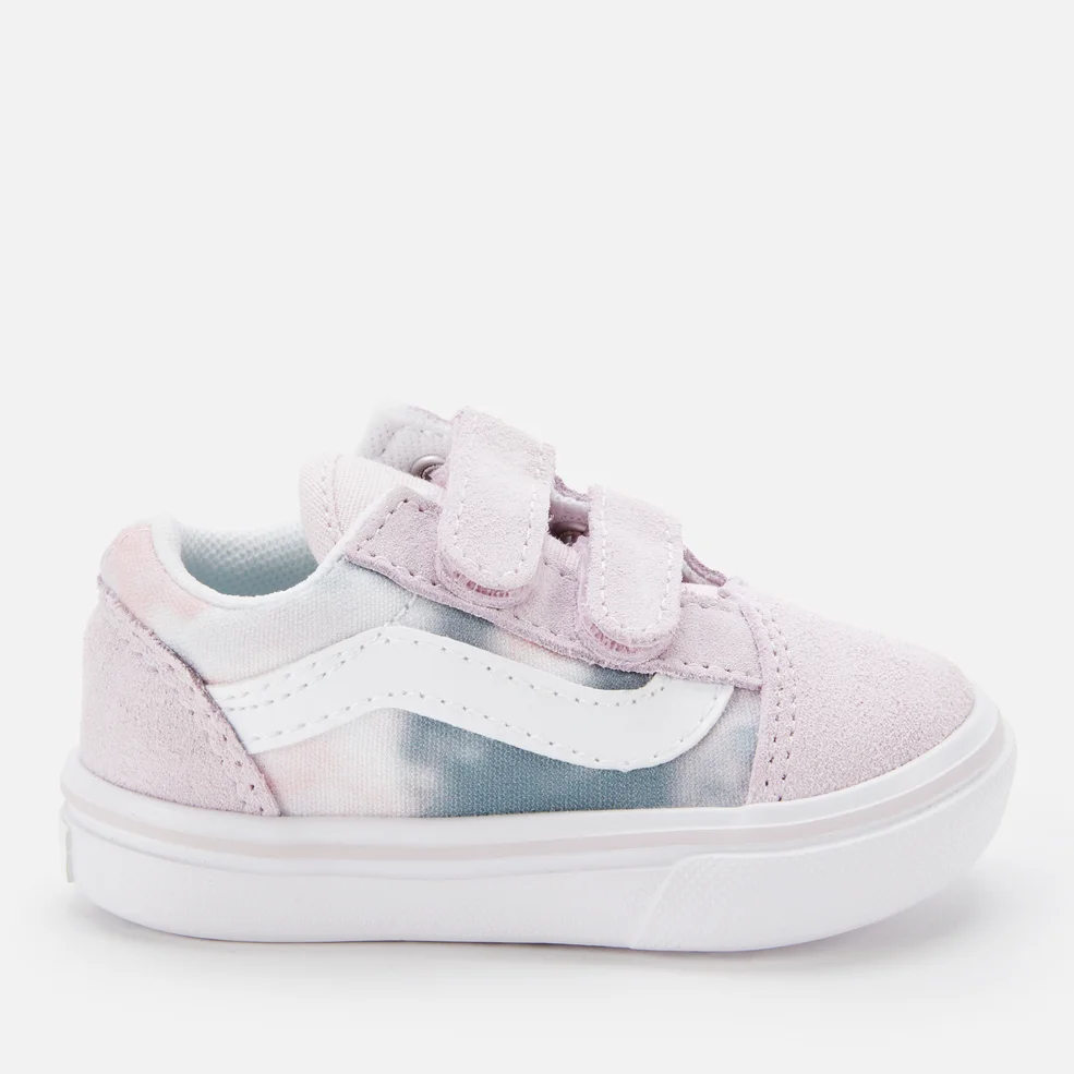 Vans Toddlers' ComfyCush Old Skool Cloud Wash V Trainers - Orchid Ice/True White Image 1