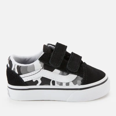 Vans Toddlers' Old Skool Primary Camo V Trainers - Black/True White
