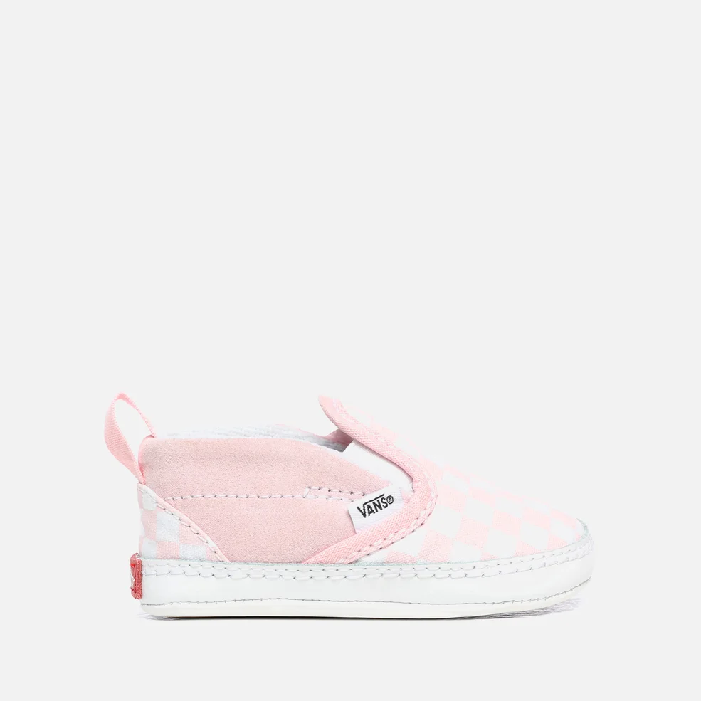 Vans Babies’ V Crib Checkerboard Suede Trainers Image 1