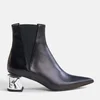 KARL LAGERFELD Women's K-Blok Leather Heeled Chelsea Boots - Black - Image 1