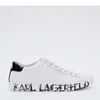 KARL LAGERFELD Women's Kupsole II Art Deco Leather Trainers - White - Image 1