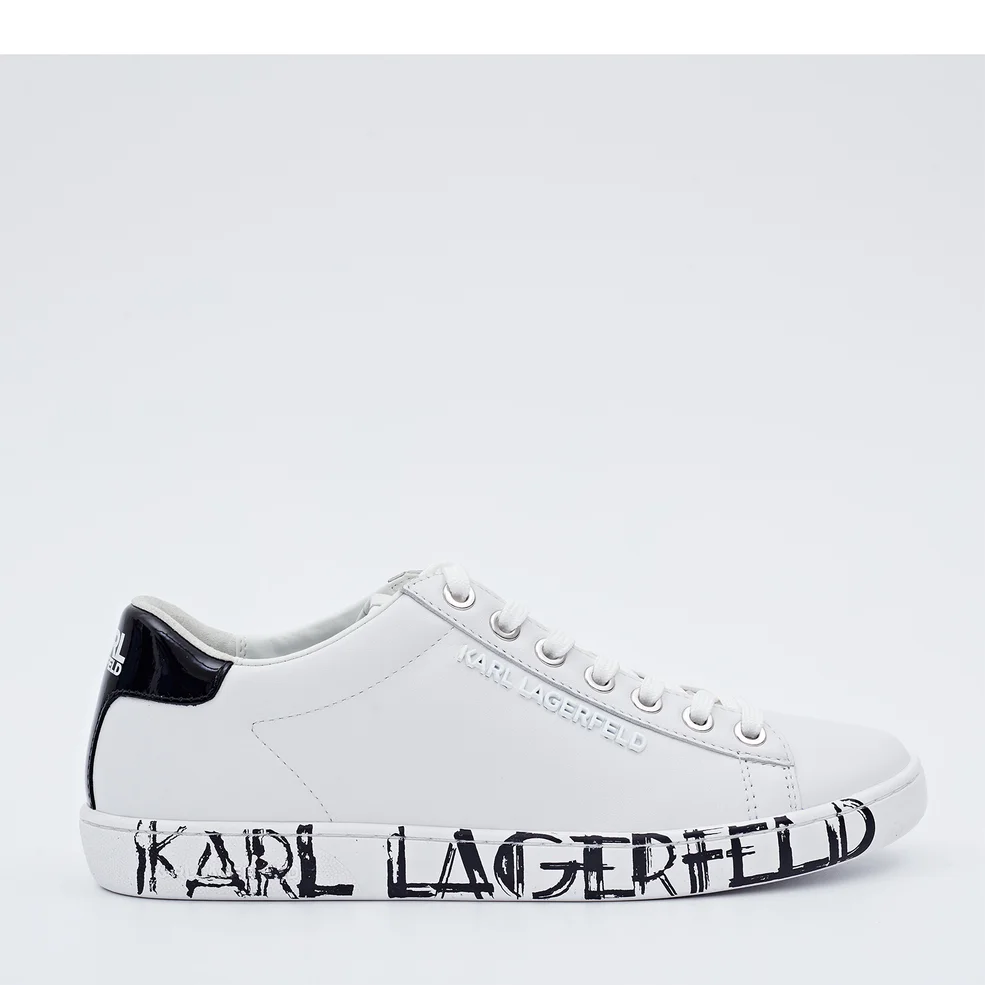 KARL LAGERFELD Women's Kupsole II Art Deco Leather Trainers - White Image 1