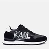 KARL LAGERFELD Men's Velocitor II Art Deco Leather Running Style Trainers - Black/White - Image 1