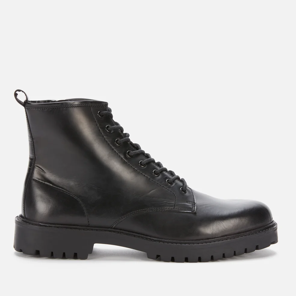 Walk London Men's Cole Leather Lace Up Boots - Black Image 1