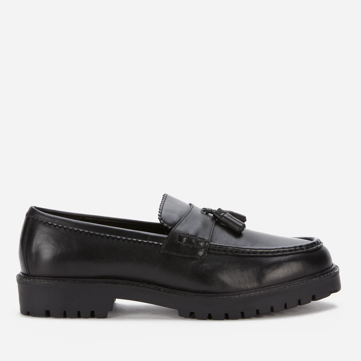 Walk London Men's Sean Leather Tassel Loafers - Black Image 1