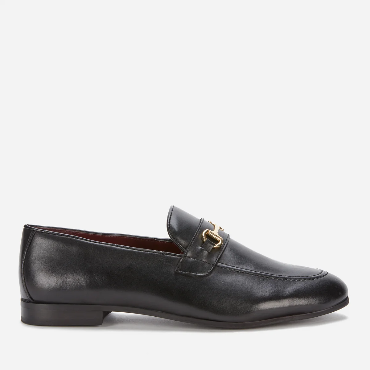 Walk London Men's Terry Trim Leather Loafers - Black Image 1
