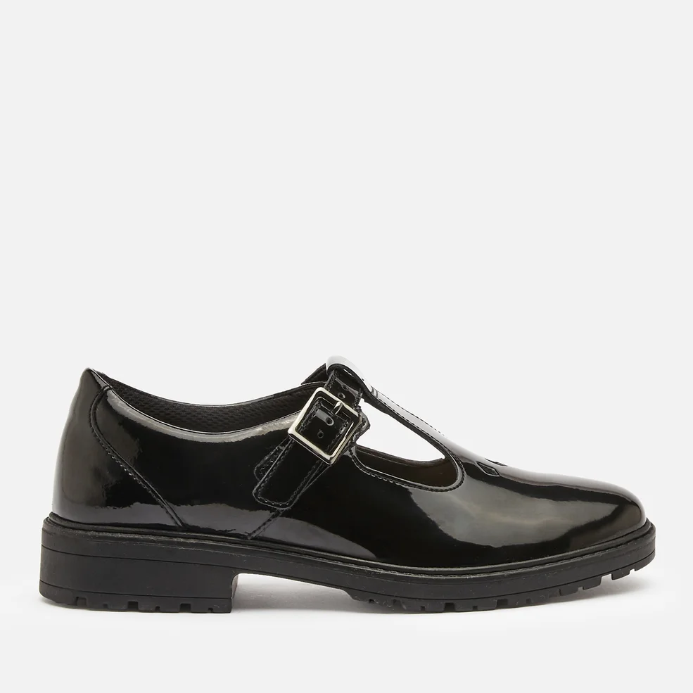 Clarks Dempster Bar Youth School Shoes - Black Patent Image 1