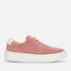 Clarks Women's Hero Lite Lace Suede Flatform Trainers - Rose - Image 1