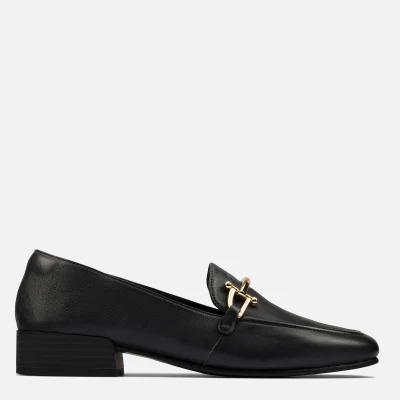 Clarks Women's Pure Block Leather Loafers - Black