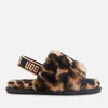 UGG Toddlers' Fluff Yeah Slide Panther Print Slippers - Butterscotch - Image 1
