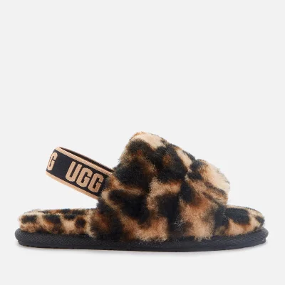 UGG Toddlers' Fluff Yeah Slide Panther Print Slippers - Butterscotch