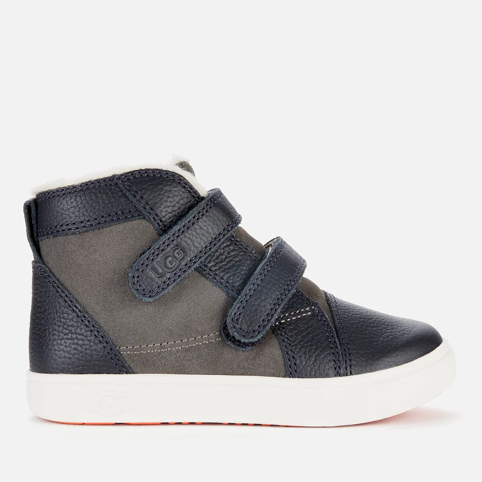 UGG Toddlers' RENNON II Velcro High Top Trainers - Charcoal Image 1