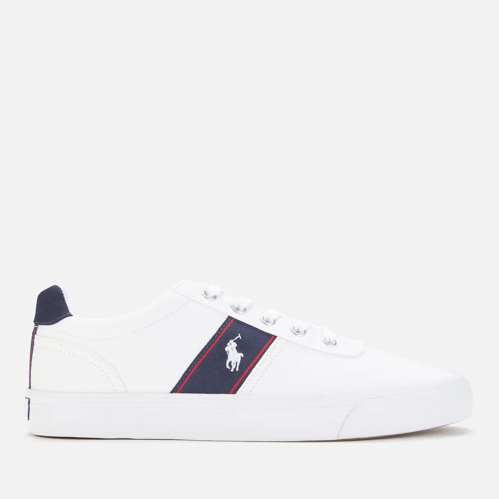 Polo Ralph Lauren Men's Hanford Recycled Canvas Low Top Trainers - White/Navy Image 1