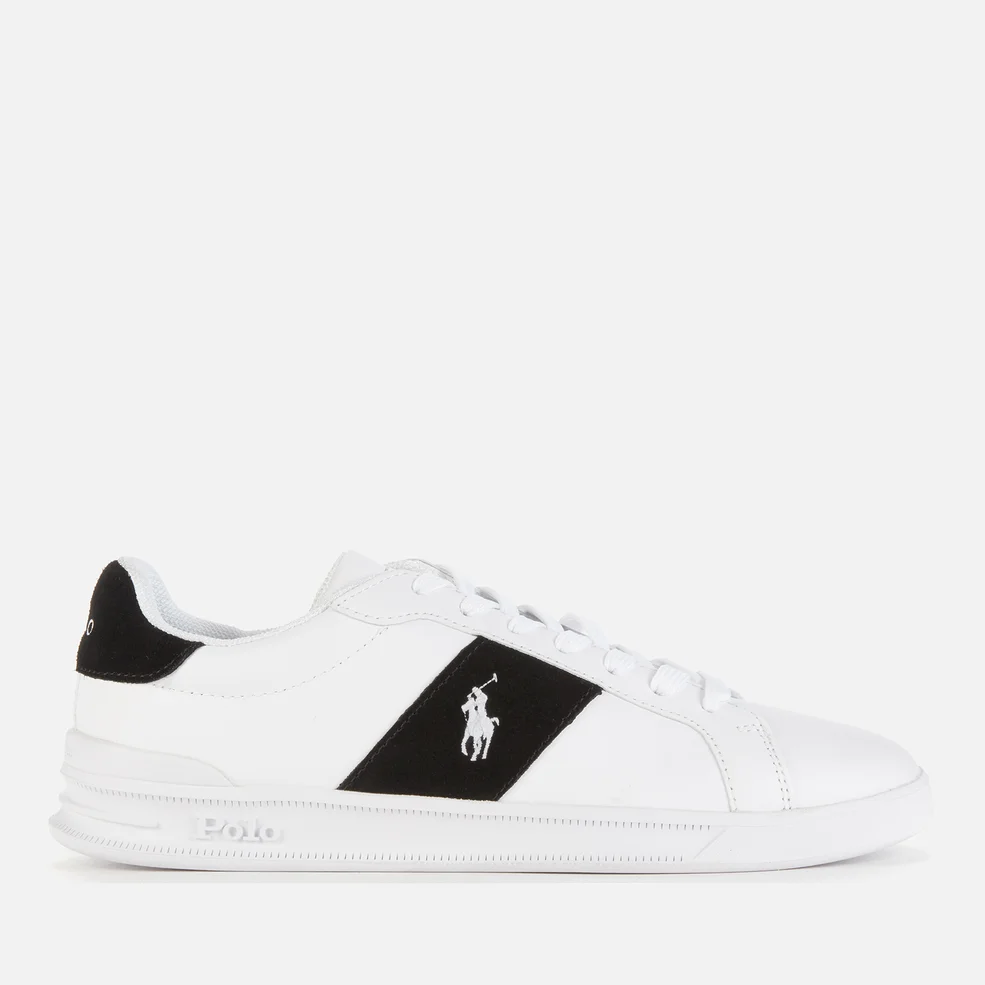 Polo Ralph Lauren Men's Heritage Court Leather Trainers - White/Black Image 1