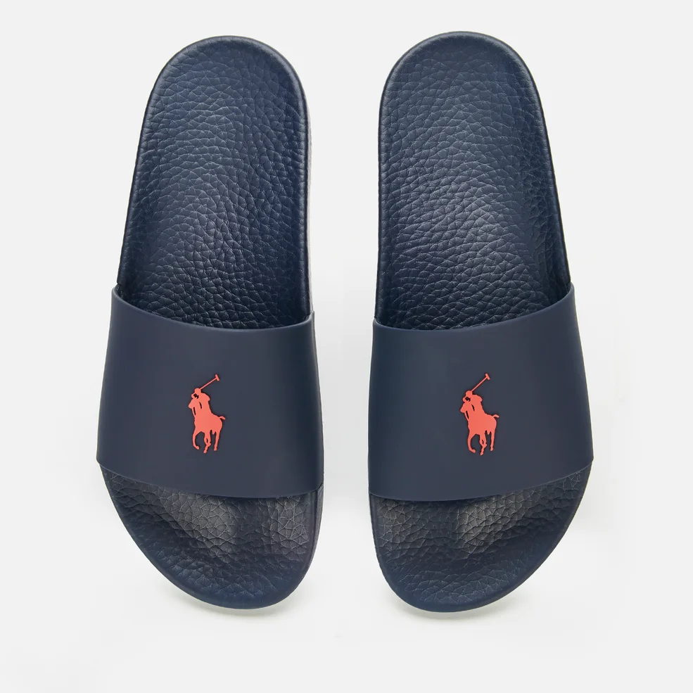 Polo Ralph Lauren Men's Slide Sandals - Navy/Red PP Image 1