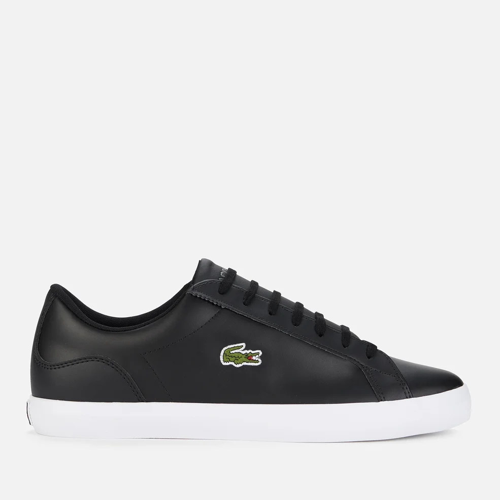 Lacoste Men's Lerond Bl21 1 Leather Vulcanised Trainers - Black/White Image 1