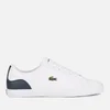 Lacoste Men's Lerond Bl21 1 Leather Vulcanised Trainers - White/Navy - Image 1