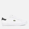 Lacoste Men's Powercourt 0121 1 Sma Leather Vulcanised Trainers - White/Black - Image 1
