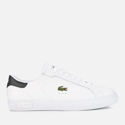 Lacoste Men's Powercourt 0121 1 Sma Leather Vulcanised Trainers - White/Black