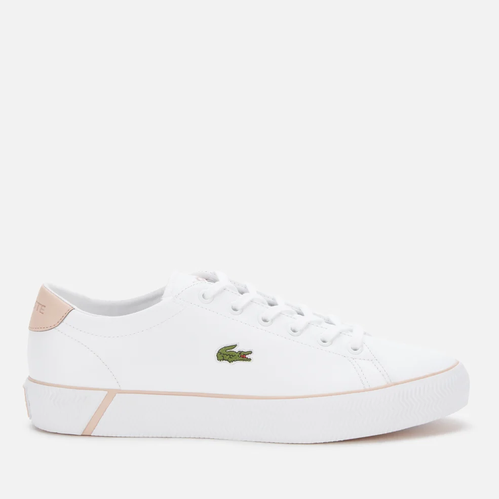 Lacoste Women's Gripshot Bl 21 1 Leather Vulcanised Trainers - White/Light Pink Image 1