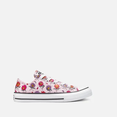 Converse Kids' Chuck Taylor All Star Floral Trainers - Pink Foam/White