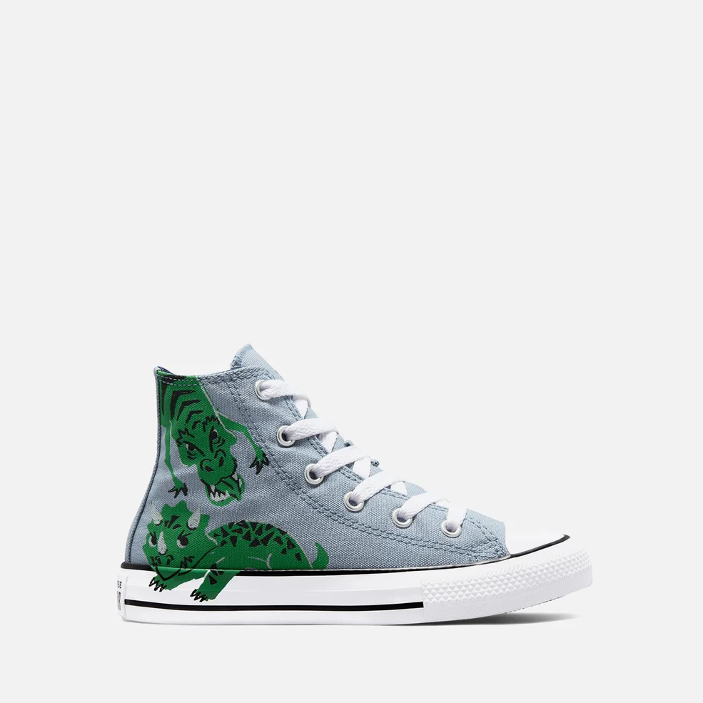 Converse Kids' Chuck Taylor All Star Dino High Top Trainers - Blue Slate/Midnight Navy Image 1