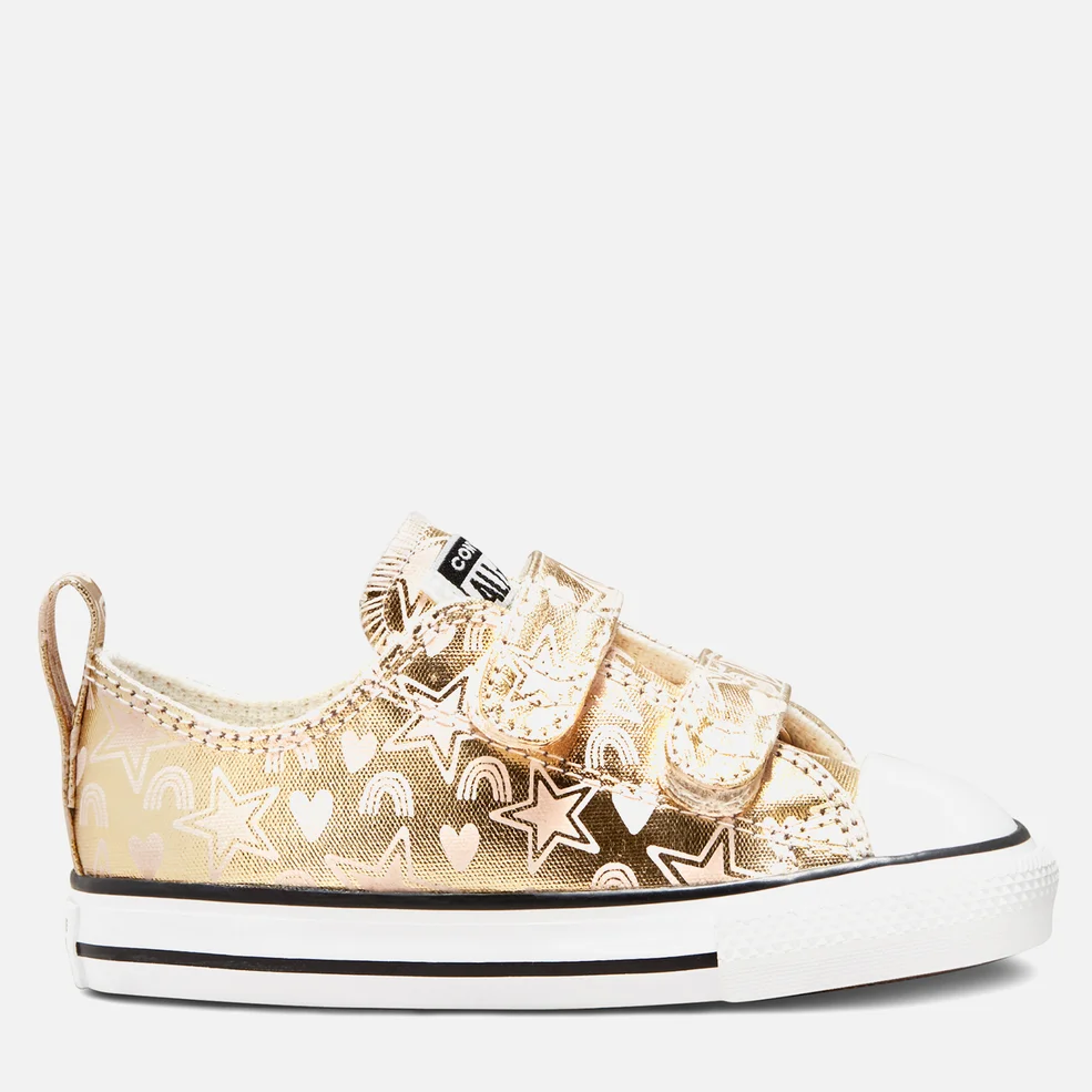 Converse Toddlers' Chuck Taylor All Star 2V Trainers - Light Gold/White Image 1