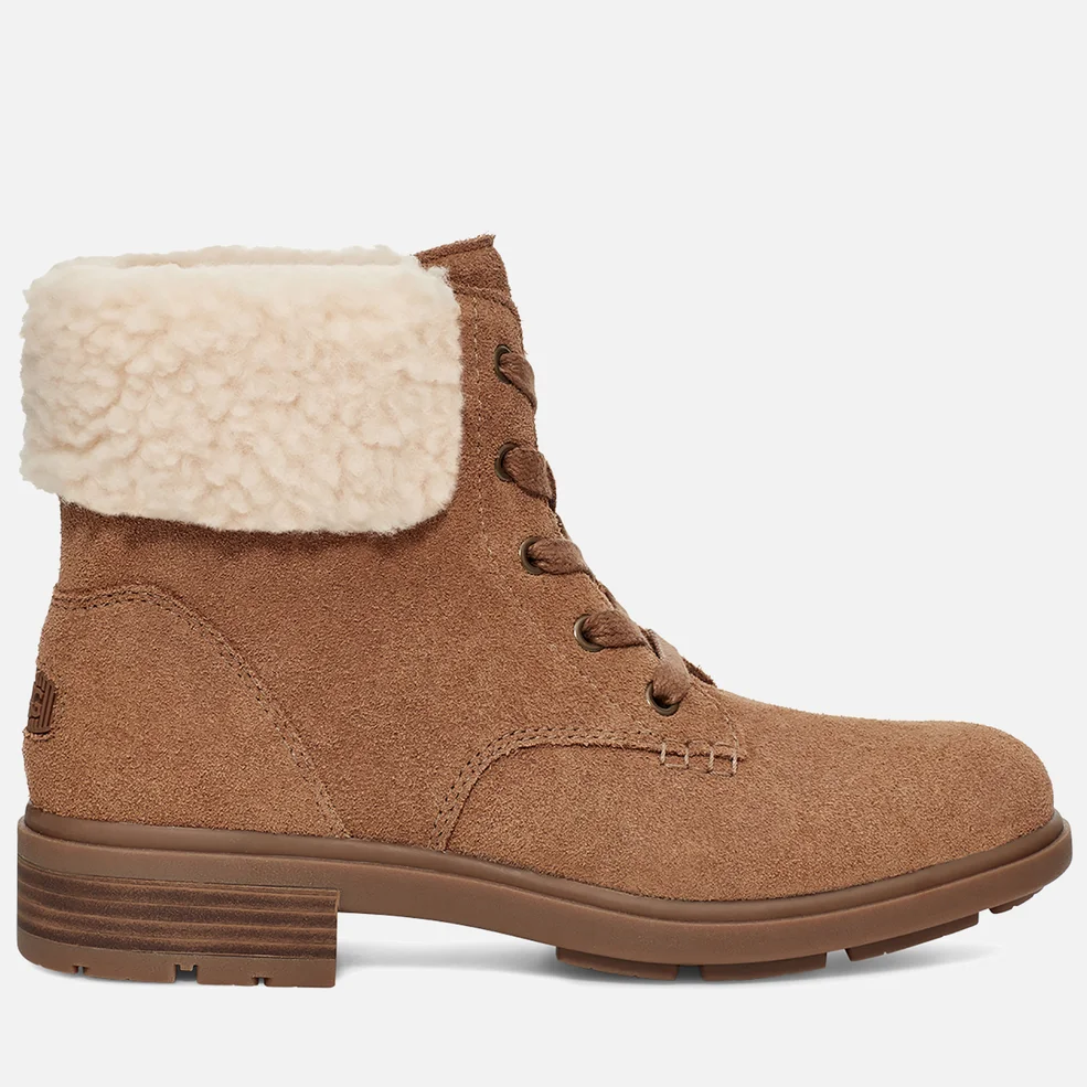 UGG Women's Harrison Lace Waterproof Suede Lace Up Boots - Chestnut Image 1