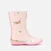 Joules Girls' Dog Print Wellies - Pink - Image 1