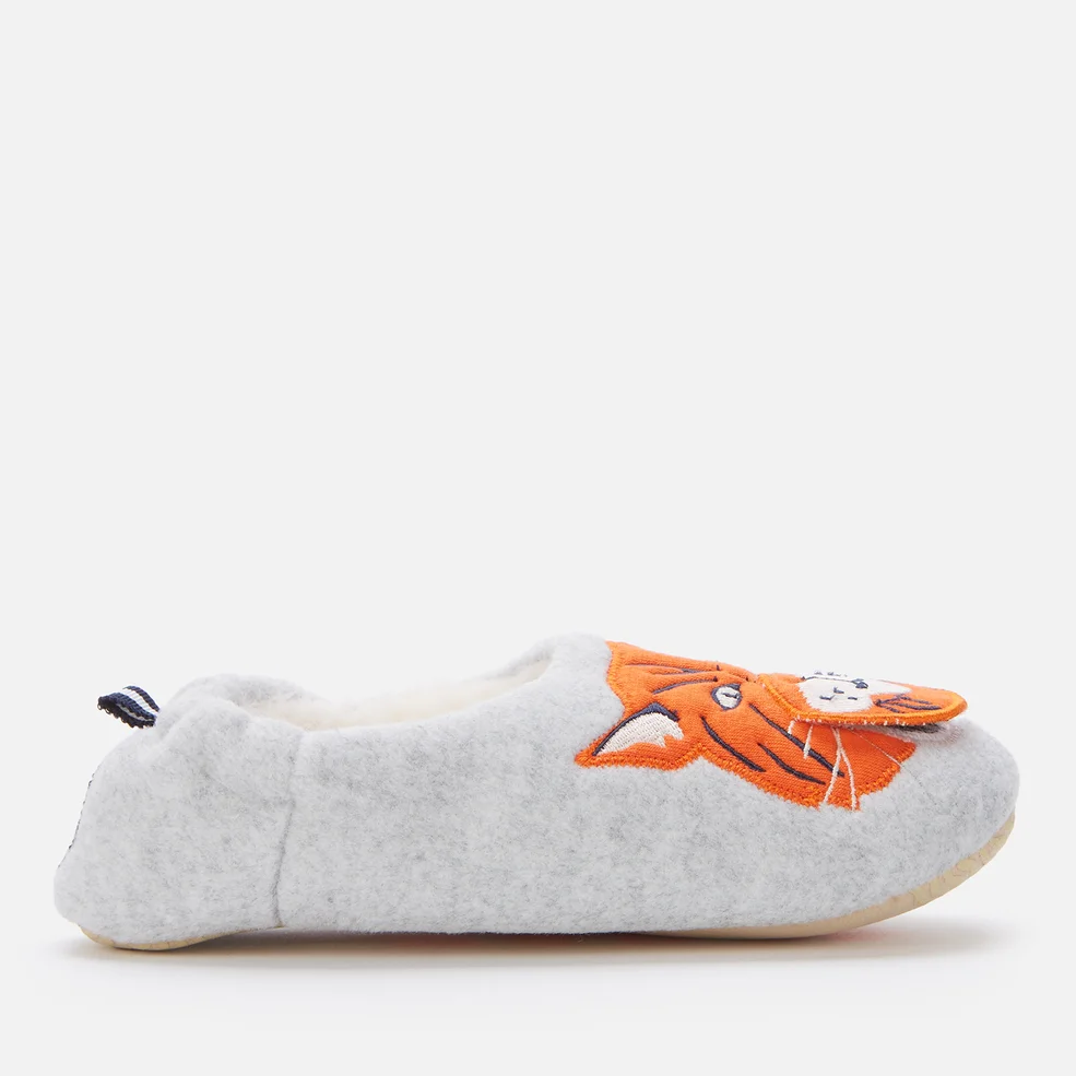 Joules Girls' Wild Cat Slippers - Grey Image 1