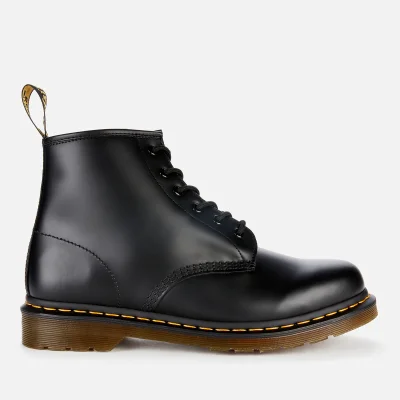 Dr. Martens 101 Smooth Leather 6-Eye Boots - Black