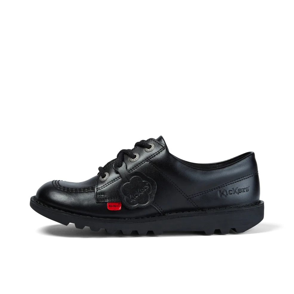 Kickers Youth Kick Lo Leather Shoes - Black Image 1