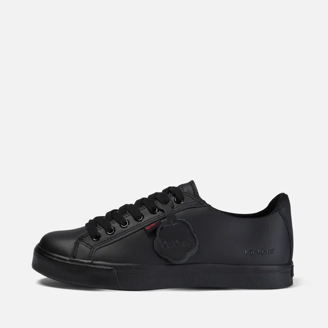 Kickers Youth Tovni Lacer Leather Shoes - Black