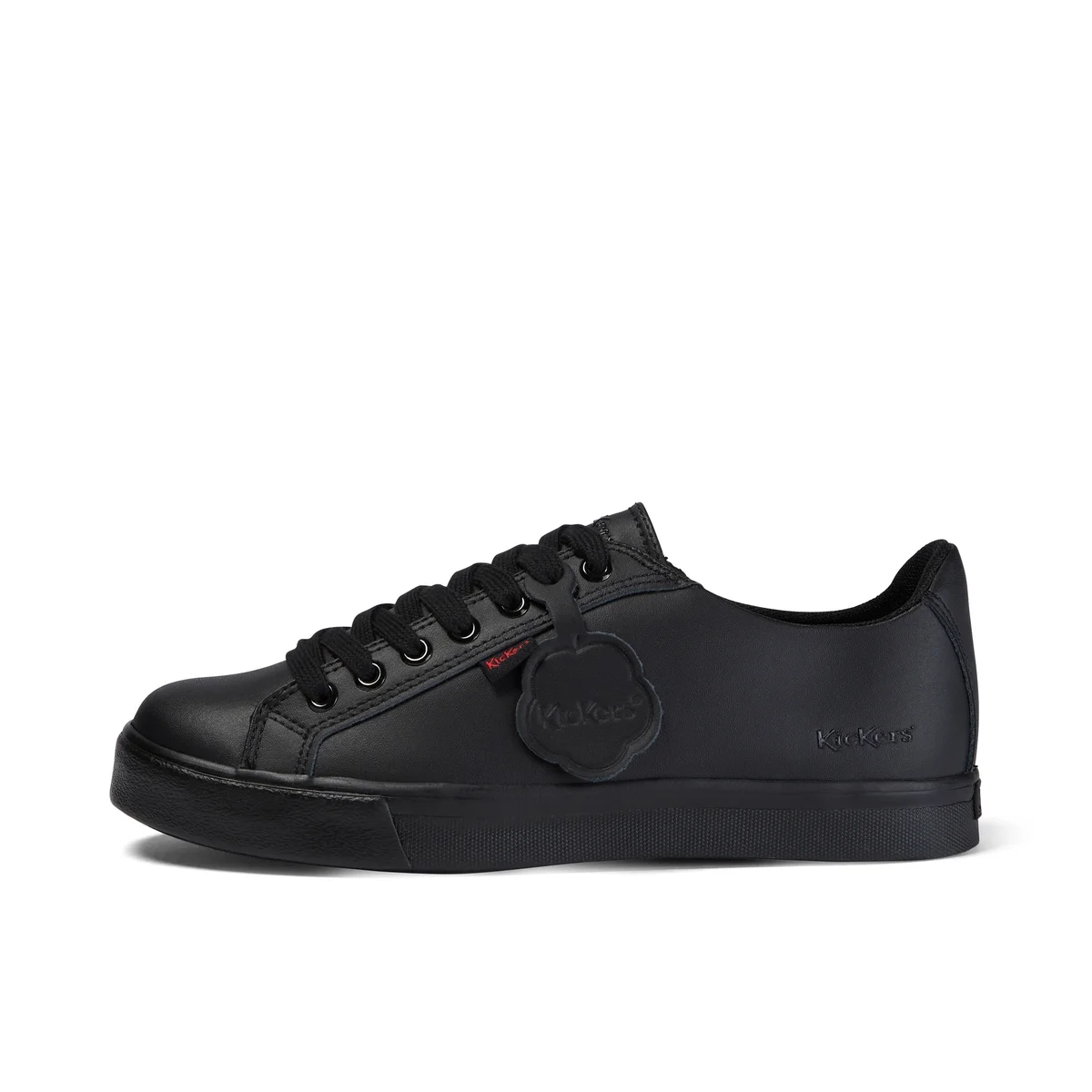 Kickers Youth Tovni Lacer Leather Shoes - Black Image 1