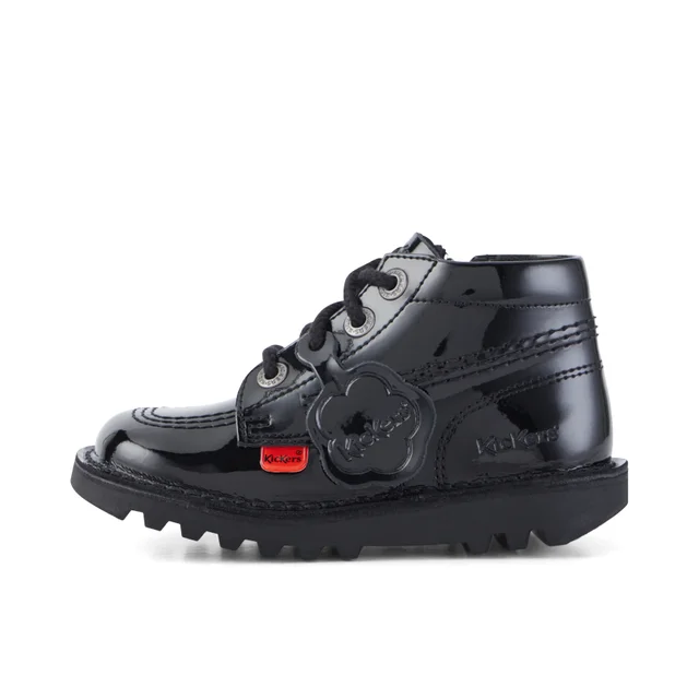 Kickers Toddlers' Kick Hi Patent Leather Zip Boots - Black